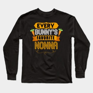 MENS EVERY BUNNYS FAVORITE NONNA SHIRT CUTE EASTER GIFT Long Sleeve T-Shirt